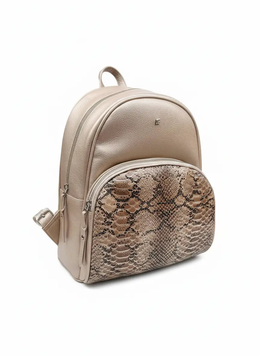 Morral Urbano en Cuero con Detalle en Croco