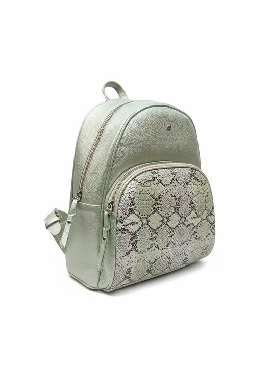 Morral Urbano en Cuero con Detalle en Croco